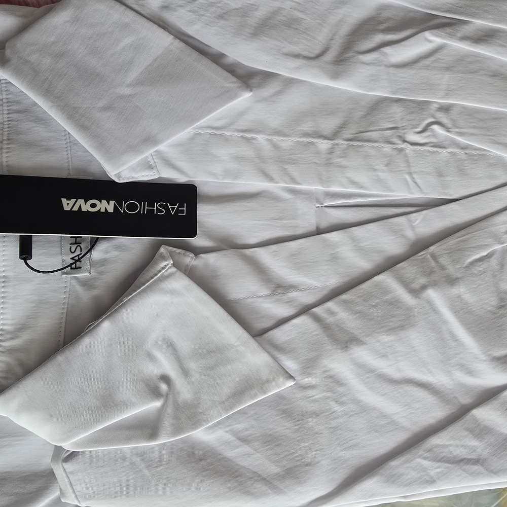 Fashion Nova White Long Sleeve Top